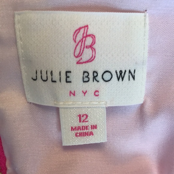 Julie Brown NYC 100% silk bright pink dress size12 - Picture 4 of 5